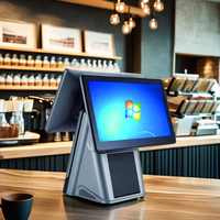 Ensemble complet de fabricants de système de point de vente à écran tactile tout-en-un imprimante de reçus intégrée de 58mm caisse enregistreuse POS