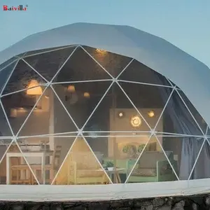 Factory Supply Industry Standard White Color PVC Dome Tents House Cheap Luxury Geodesic Dome Tent