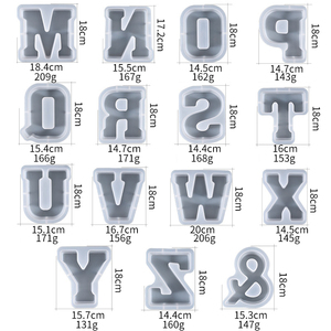 INTODIY-<span class=keywords><strong>Molde</strong></span> <span class=keywords><strong>de</strong></span> silicona con letras del alfabeto para decoración del hogar, <span class=keywords><strong>molde</strong></span> <span class=keywords><strong>de</strong></span> resina epoxi para vela grande, <span class=keywords><strong>18</strong></span> <span class=keywords><strong>CM</strong></span> - Product Image 5