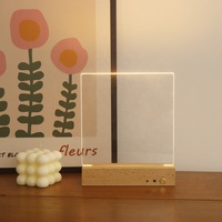 Kit de lampe à batterie rechargeable LED, stylo pour réécrire, tableau acrylique, veilleuse LED, cadeau LED DIY, tableau de message 3D vide, petit tableau de table