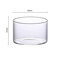 Tasse en verre transparent de forme simple 200ml jus Dessert salade tasse créative joli bol de crème glacée