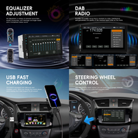 Podofo 2 Din 7 ''autoradio pour Carplay Android Auto IPS écran tactile intégré DAB + BT FM sortie vidéo USB Charge AUX carte SD