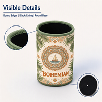 Porte-canettes isotherme en néoprène de 5 mm d'épaisseur avec logo personnalisé pour canettes de bière de 12 oz