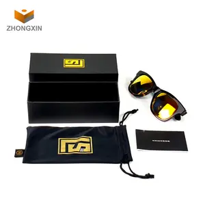 Unique style portable custom logo rectangle sunglass paperboard box packing case for eyewear