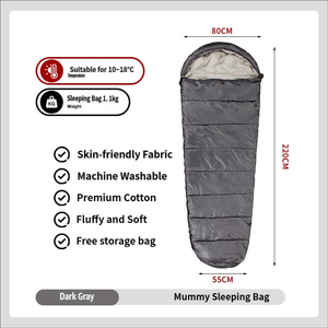 Sac de couchage mummy personnalisé 4 saisons ultraléger en fibres creuses <span class=keywords><strong>écologique</strong></span>s, imperméable, pour camping et randonnée par temps froid, individuel - Product Image 4