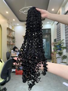 ผมเวอร์จินเวียดนามแท้แบบเรมี่  ทรงเจอร์รี่เคิร์ล  แบบเส้นเดี่ยว  สำหรับต่อผม - Product Image 6
