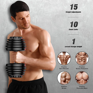 Worthbuy — ensemble de haltères réglables, équipement de gymnastique, poids gratuit de 40 kg, exercice à domicile de qualité supérieure - Product Image 2