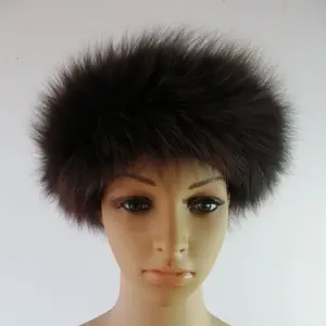 Groothandel echte winter echt vossenbont hoofdband voor vrouwen headwraps haar scrunchies 10 stks/partij gratis verzending