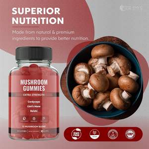 פרטי תווית פטריות gummies עבור תוספת פטריות פונקציונלי Adults10-in-1 עבור מיקוד מצב הרוח טבעוני שאינו gmo 60 לספור 30 הגשה - Product Image 2