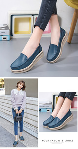 Ballerines Tendance en Cuir PU pour Femmes, Chaussures <span class=keywords><strong>D</strong></span>écontractées <span class=keywords><strong>d</strong></span>'<span class=keywords><strong>Été</strong></span>, Mocassins Plats Confortables à Enfiler à Semelle Souple - Product Image 2