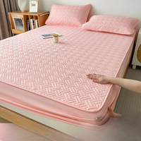 Housse de lit intégrale de couleur unie, protège-matelas, 300 fils, imperméable, pour la maison et la chambre à coucher