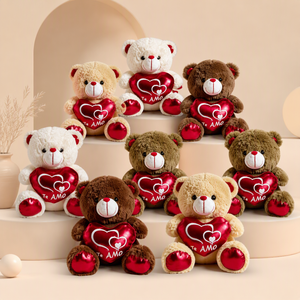 <span class=keywords><strong>Orsacchiotto</strong></span> Teddy Bear Spagnolo 'Te Amo' <span class=keywords><strong>da</strong></span> 30cm con Cuore Rosso Metallizzato, Peluche Morbido, Regalo di San Valentino o Compleanno per la Fidanzata - Product Image 2