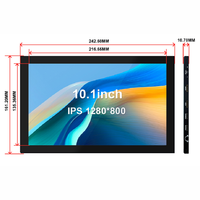10,1 pulgadas IPS Raspberry Pi H D M I pantalla táctil Raspberry Pi LCD Monitor S modelo con estuche