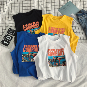 <span class=keywords><strong>Chaleco</strong></span> Unisex Estilo Europeo, Corte Holgado, para Usar por Dentro o por Fuera, Deportivo, para Baloncesto, Estudiantes, Estilo Hip Hop, Camiseta sin Mangas - Product Image 1