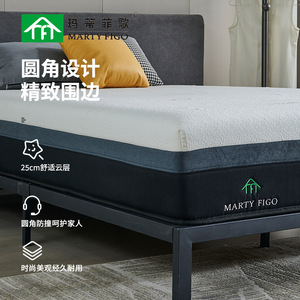 ที่นอนสปริงสองชั้น Marty Figo หนา 25 ซม. รุ่น Comfort Cloud Layer ดีไซน์มุมโค้งมน สำหรับใช้ในบ้านและห้องนอน - Product Image 1