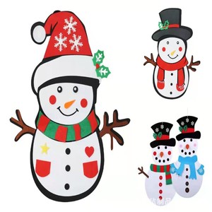 Adorno Navideño Moderno de Fieltro con Diseño de Muñeco de Nieve para Pared, Decoración para Árbol de Navidad, Regalo DIY - Product Image 1