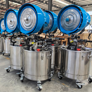 Ventilador de pulverización 170L tanque de agua grande ventilador atomizador de refrigeración humidificador de ventilador de niebla de pulverización móvil al aire libre - Product Image 1