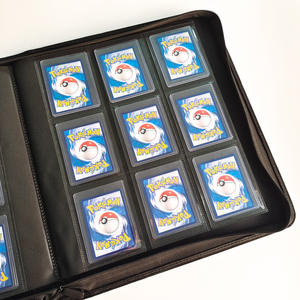 Carpeta de tarjetas coleccionables de 9 bolsillos de cuero PU Carpeta de tarjetas Toploader para álbumes de fotos Pokemo Yu-Gi-Oh MTG <span class=keywords><strong>Top</strong></span> Loader - Product Image 4