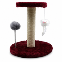 En gros Arbre à chat en sisal et bois avec griffoir, plateforme en peluche et souris suspendue avec balle à ressort - Écologique et durable pour chatons OEM/ODM