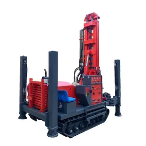 200m drilling depth pneumatic DTH crawler drilling rig for water well drilling rig machine driven by diesel engine YL220S