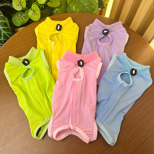 <b>Cat</b> Post Surgery Recovery Suit Soft Acrylic Fiber Anti Lick Protective Clothing <b>For</b> Neutered Spayed <b>Cats</b> Solid Color Pet <b>Clothes</b> - Product Image 1