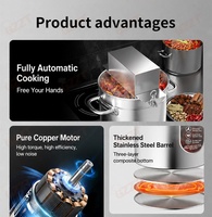 Mélangeur Alimentaire Électrique Commercial Automatique 52L pour Huile, Poivre, Piment, Tomate, Sucre, Sauce, Confiture, Soupe, et Machine de Cuisson pour Mijoter et Mélanger