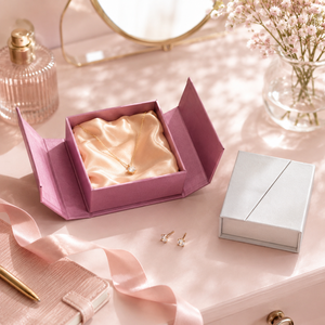 Premium Eco-Friendly Double Door Magnetic Jewelry <b>Box</b> Gift <b>Box</b> Wholesale Custom Logo Paper <b>Box</b> Wedding Favor Jewelry Storage - Product Image 3