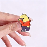 Broches en métal en gros, motifs de dessins animés créatifs et uniques, badges en métal personnages de dessins animés « Smiling Friends » pour vêtements, souvenirs et cadeaux