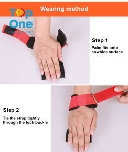 Top One Gym Fitness Training Power Lifting Crochets Poignées Gants d'haltérophilie Sangles robustes - Product Image 5