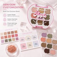Vente en gros de maquillage pour les yeux aux couleurs fruitées, compact, OEM personnalisé, formule haute pigmentation, emballage en boîte cadeau