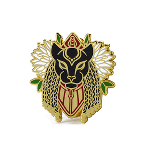 Nieuw Ontwerp Op Maat Logo Vergulde Emailspelden Phoenix Vogel Vrouw Reversspelden - Product Image 4