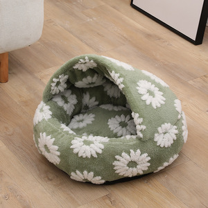 Cama Redonda Moderna para Mascotas, Suave y Cómoda, Nido para Perros y Gatos, Lavable, Base Antideslizante, Funda Extraíble con Cojín - Product Image 3