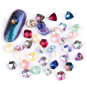 DIY美甲水晶水钻珠宝镜石头水钻 3D宝石修指甲指甲艺术装饰
