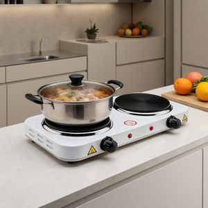 เตาไฟฟ้าพกพาแบบสองหัวเตา กำลังไฟ 2000 วัตต์ - Product Image 2