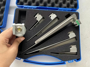 Set laringoskop hewan baja tahan karat yang dapat dipakai ulang untuk klinik hewan dan perawatan darurat - Product Image 4