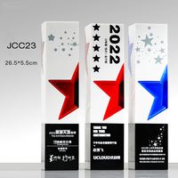 Trophée sportif personnalisé en résine écologique de style coloré, forme Victory, de la marque Jadevertu, cadeau d'entreprise innovant, plaque décorative