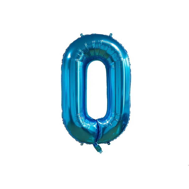 16 Inch Nhiều Màu Chúc Mừng Sinh Nhật Kỷ Niệm Đảng Trang Trí 0-9 Helium Số Hình Dạng Lá Bóng