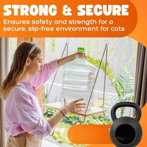 Vente directe usine : Hamac <span class=keywords><strong>en</strong></span> bois monocouche moderne et robuste avec coussin moelleux, habitat balançoire pour chat avec ventouse pour balcon - Product Image 3