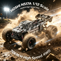 Voiture télécommandée HOSHI N517A 4WD à l'échelle 1/12, 70 km/h, moteur brushless haute vitesse, RTR, monster truck RC pour adultes