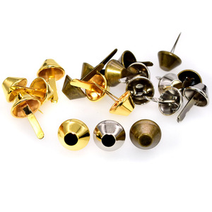 Clous à tête plate en métal à deux pattes, rivets percés, pointes, clous pour l'artisanat du cuir, <span class=keywords><strong>sac</strong></span> à main, fond de <span class=keywords><strong>sac</strong></span> à main, protection, réparation DIY - Product Image 3