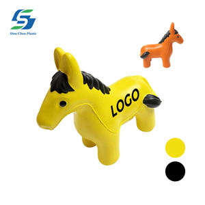 Toptan özel eşek stres topu PU köpük çiftlik hayvan oyuncak baskılı Logo ülke tema promosyon hediye anksiyete kabartma - Product Image 1