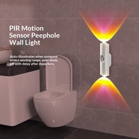 Veilleuse LED intelligente à détection de mouvement corporel, fixation magnétique sans perçage, design moderne, batterie rechargeable, œil de chat mural
