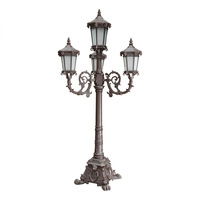 Lampadaire de jardin extérieur en fer avec abat-jour en verre LED, lumière blanc chaud 2700K, IP66, ampoule A19 non amovible, AC 220V, détecteur de mouvement, alimenté par énergie solaire