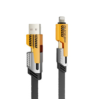 Câble de charge rapide USB Type C Micro 4 en 1 réglable avec certification MFI pour iPhone 14 13 12 11 Pro Max, câble de charge Android