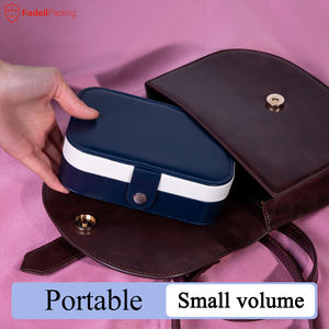 F1-organizador de anillo y collar de PU para mujer, caja de joyería portátil, embalaje de regalo, cajas de viaje para pendientes - Product Image 3