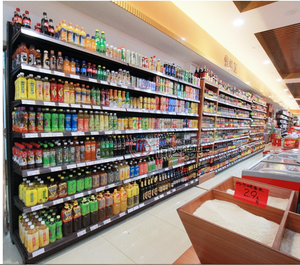 Rak <span class=keywords><strong>Display</strong></span> Dinding Ringan dari Baja, Stand Logam Kayu untuk Toko Kelontong, Supermarket, Stand <span class=keywords><strong>Display</strong></span> Pakaian - Product Image 6