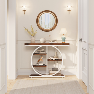 <span class=keywords><strong>Consola</strong></span> Estrecha y Delgada para Entrada o Pasillo <span class=keywords><strong>con</strong></span> Cajón, Mesa Auxiliar Pequeña para Sala de Estar, Mesa de Centro Ocasional para Decoración del Hogar - Product Image 5