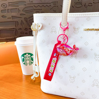 Nuevo llavero creativo de ballena pequeña UV, llavero de goma bonito y de moda para coche, colgante de mochila escolar, regalo promocional al por mayor