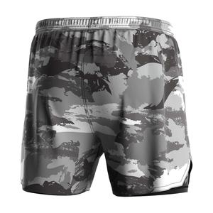 Short de sport 2-en-1 de compression à séchage rapide pour homme, avec collant intégré, modèle uni - Product Image 2