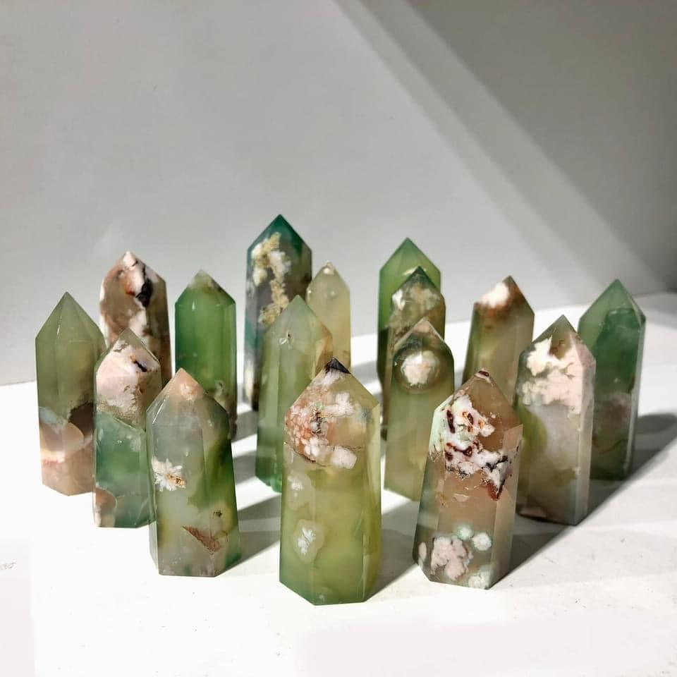 อาเกตดอกไม้สีเขียว